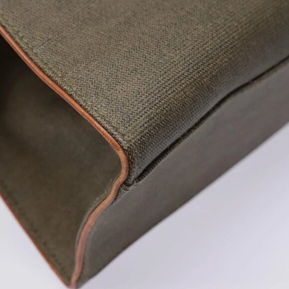 FENDI Hand Bag PVC 2way Gold Brown Auth 94029 - Picture 9 of 15